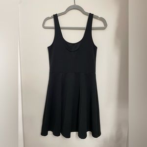 Black mini dress.
